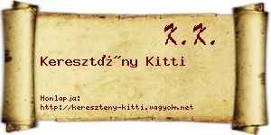 Keresztény Kitti névjegykártya