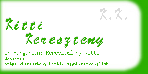 kitti kereszteny business card